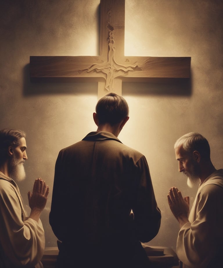 a priest and a priest are praying together