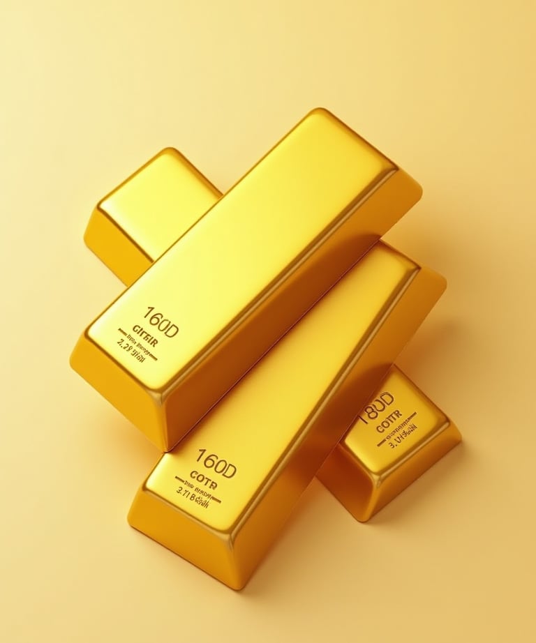a group of gold bars with a gold bar