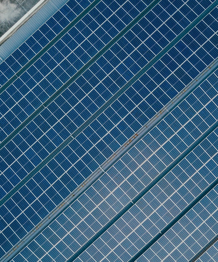 Solar panels on a roof