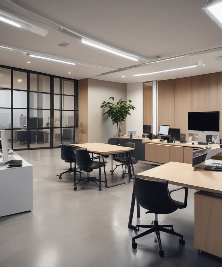 Before and after transformation of a cozy home office space