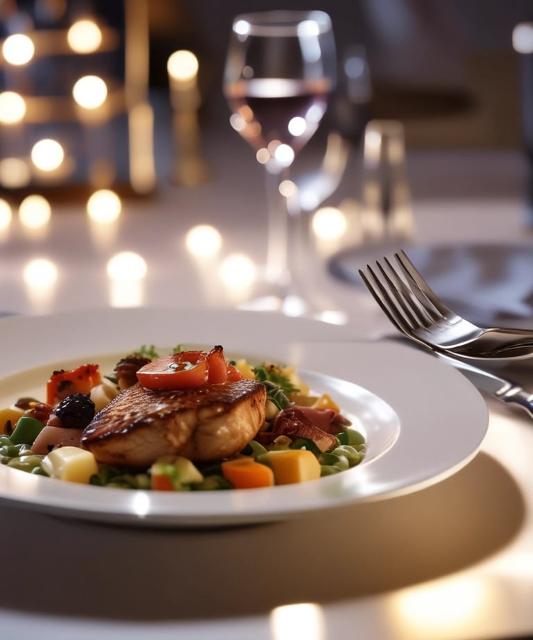 Close-up of a colorful, quick-to-make dessert on a rustic wooden table.