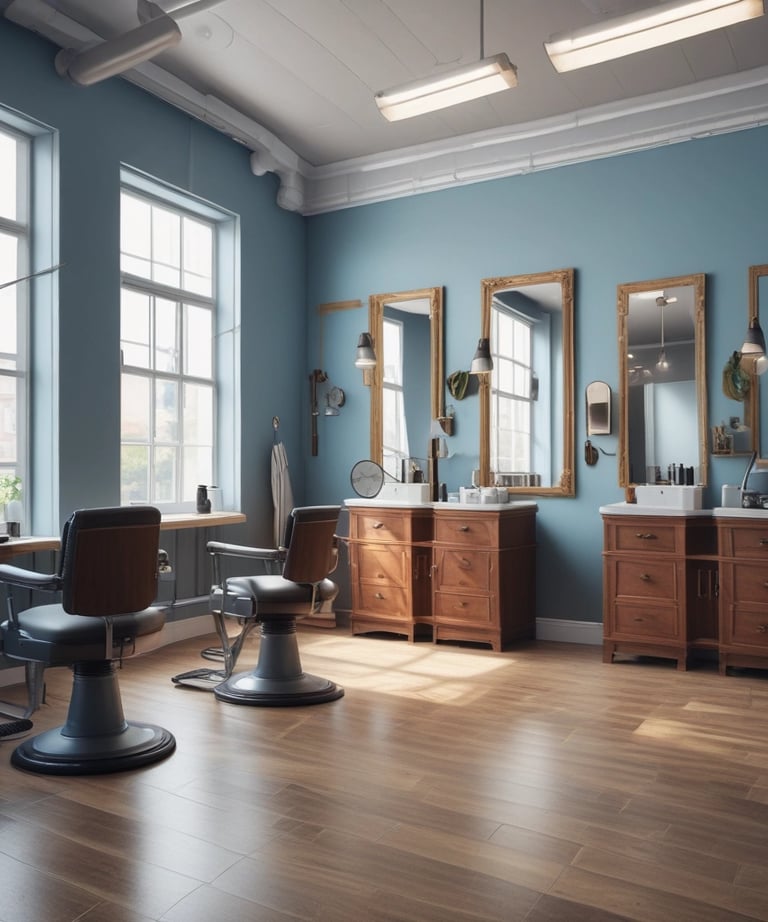 A friendly small business owner checking review reports on a tablet in their shop.