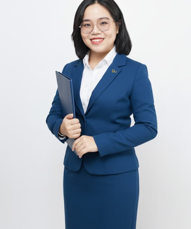 Professional Bali visa agent holding a client folder, ready to provide expert, reliable service.