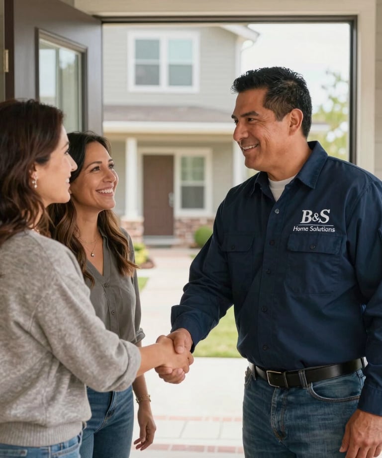 Close-up of a craftsman’s hands installing hardwood flooring with precision and care.