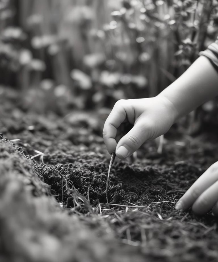 Hands planting a young tree symbolizing growth and future.