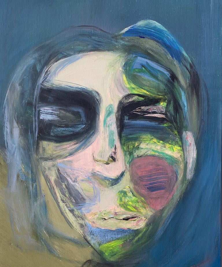 'Autorretrato Coactivo' by artist Sherezade Morales, a captivating and introspective artwork.