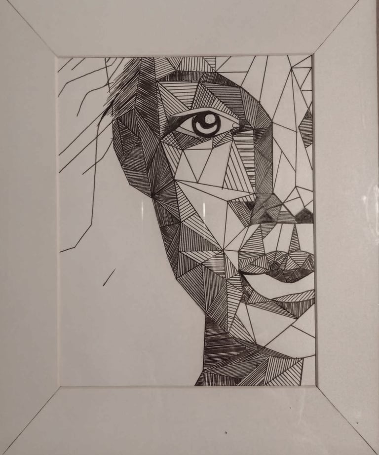 visage feutre noir Fanny