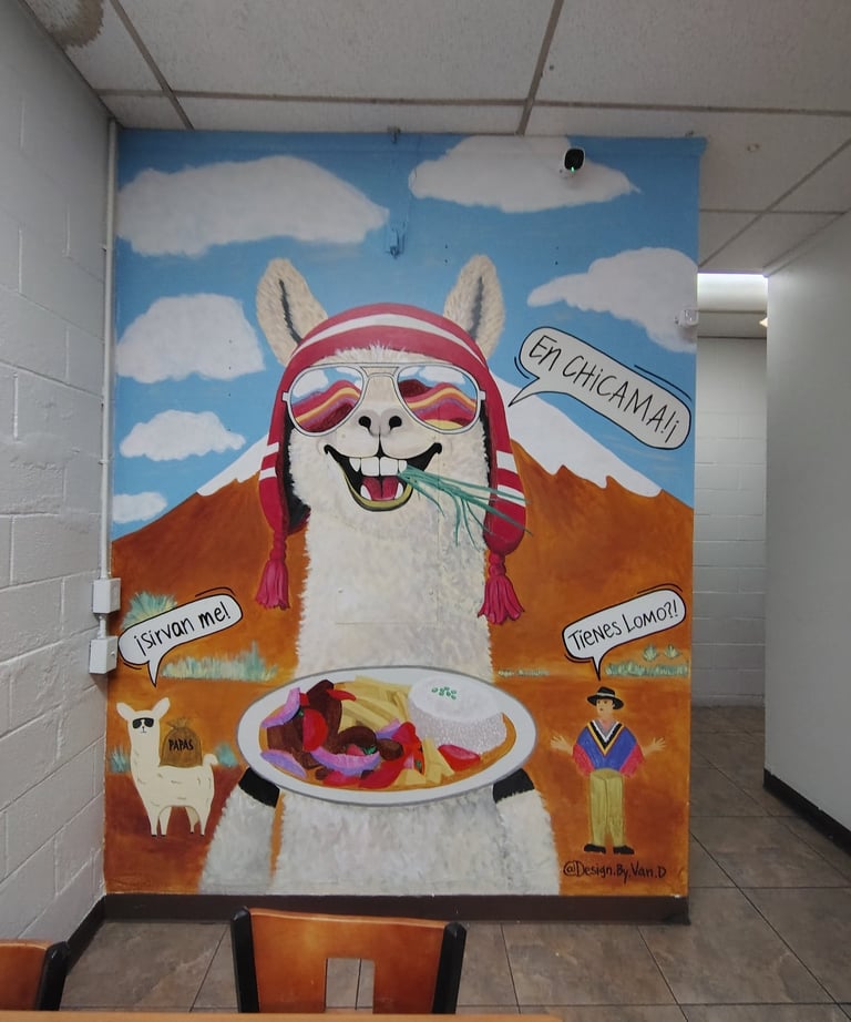 Custom Peruvian restaurant mural, Orange County CA