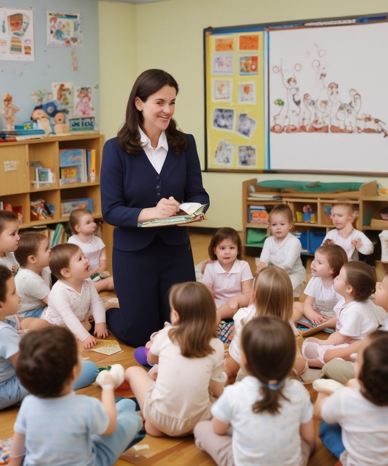 A parent using a mobile device to check updates about their child.
