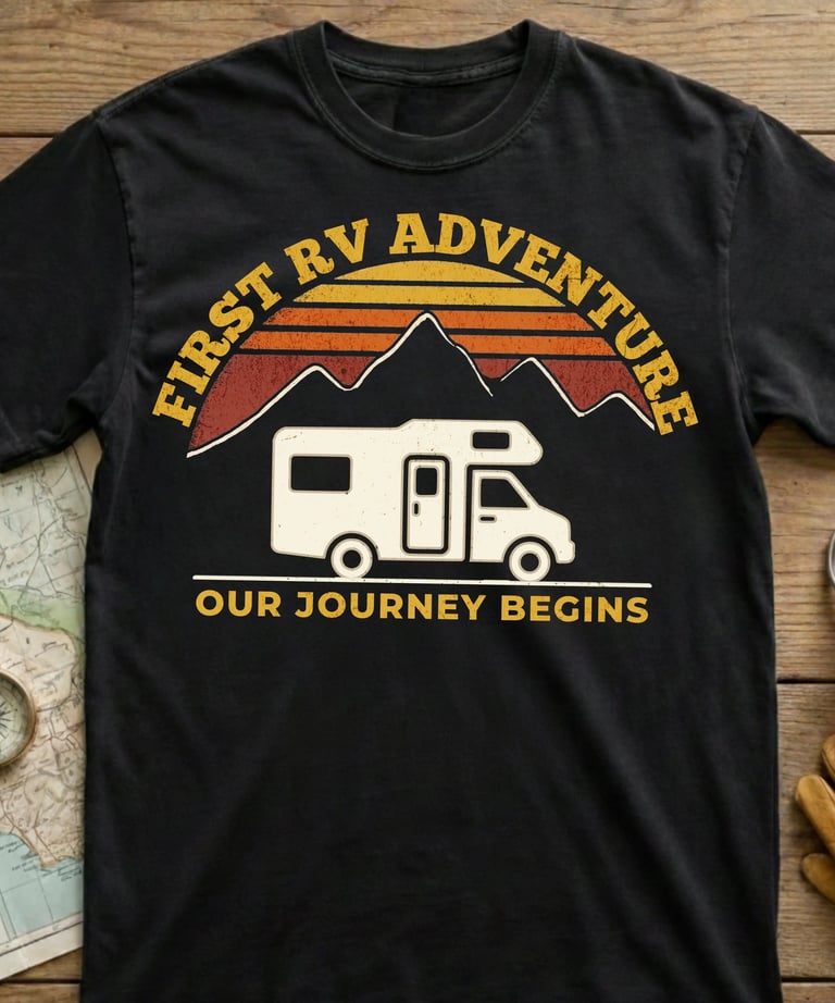 First RV Adventure retro camper shirt — Horacio & Visconti