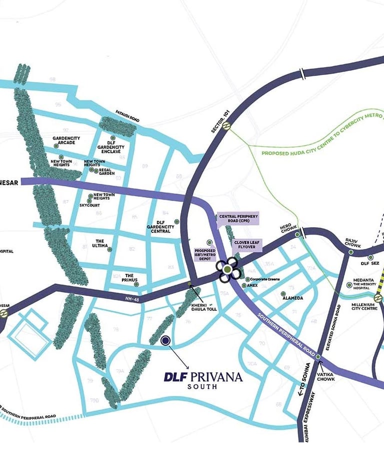 DLF Privana, Sector-76, Map, Best Property in Gurugram