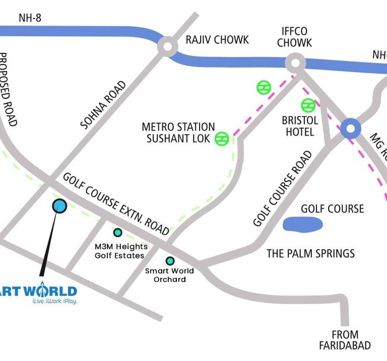 Smart World: The Edition, Sector-66, Map, Best Property in Gurugram