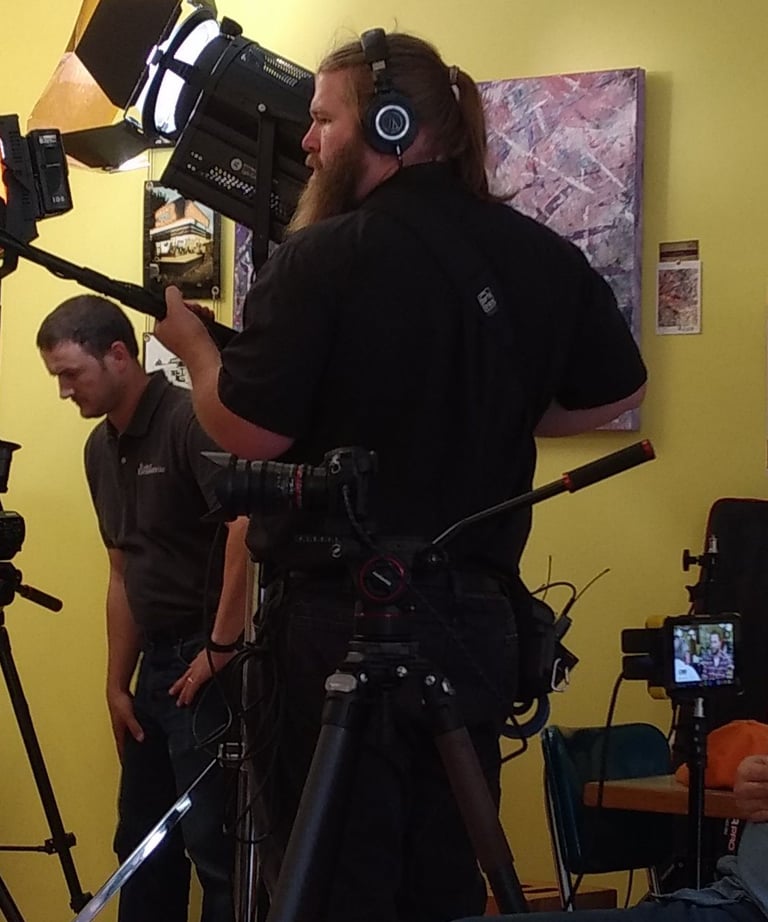 Davison Schanno stepping in as audio engineer. 2019 The Perfect Candidate BTS