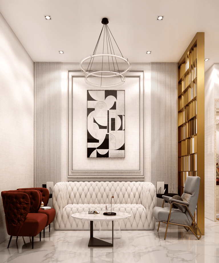 Modern Living Room Interior Design by CASA DESIGNERS in Bangalore