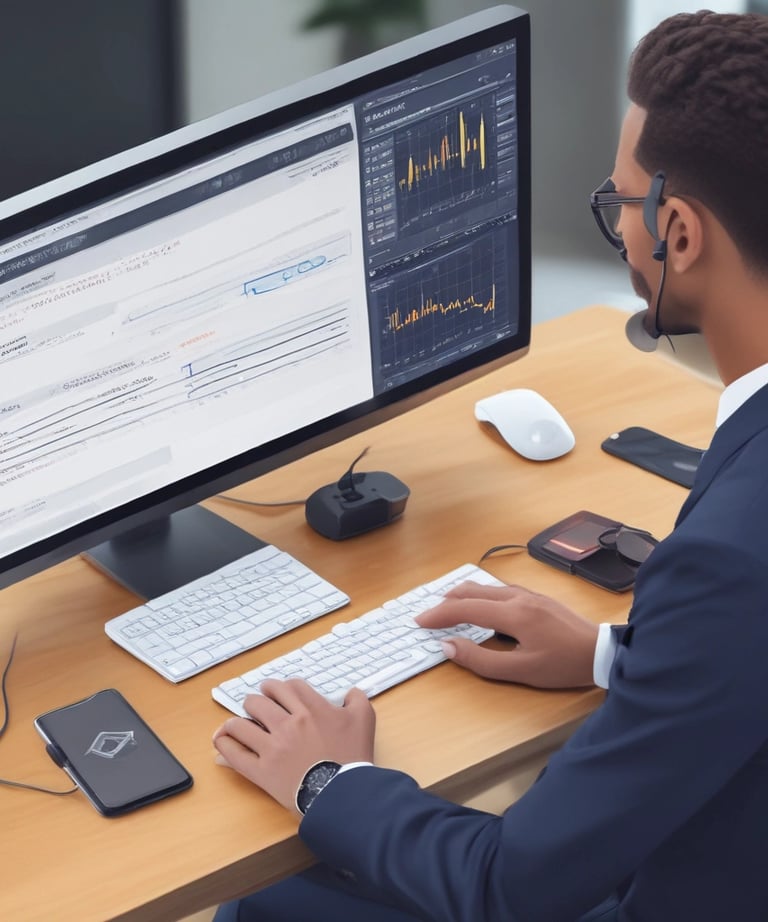 Close-up of hands typing login credentials on a laptop for secure access.