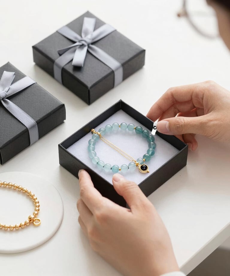 Close-up of hands exchanging product packages symbolizing partnership.