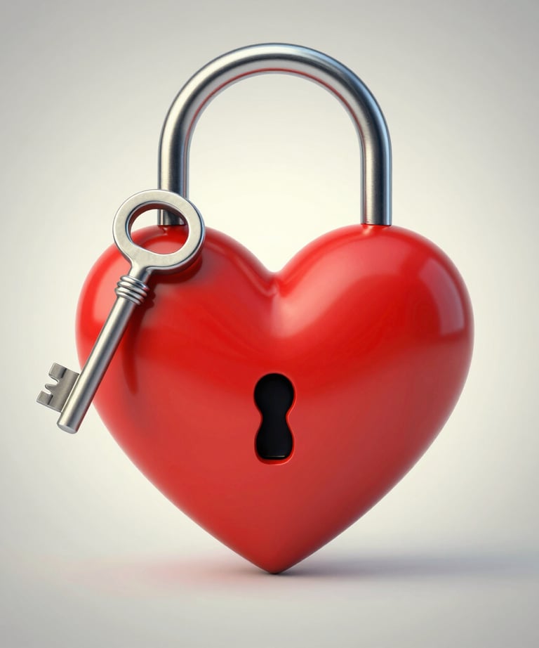 Close-up of hands holding a house key with a small 'sold' sign in the background.