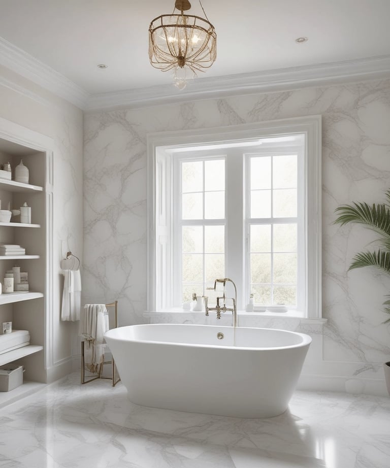 Close-up of hands installing a stylish bathroom faucet.