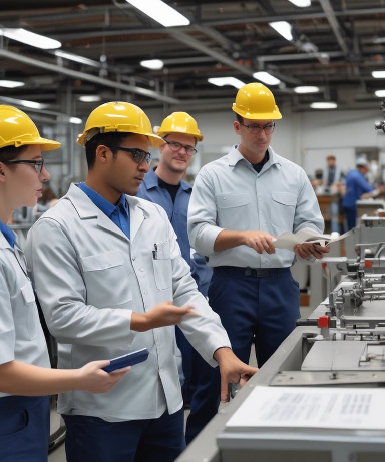 Close-up of hands typing on a laptop creating detailed standard operating procedures.