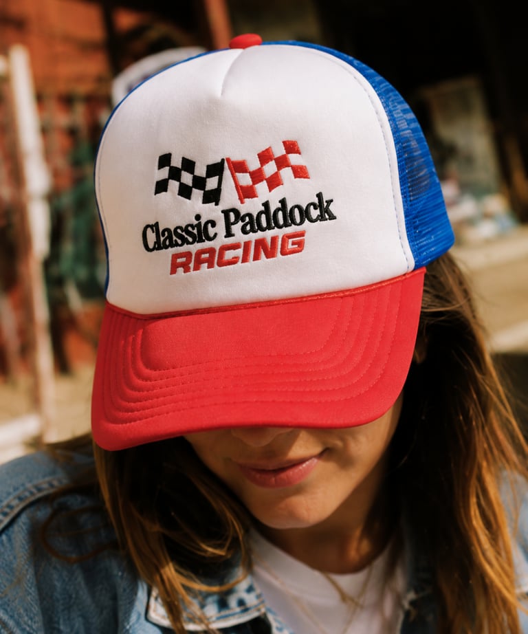 cap trucker embroidery racing vintage style apperal