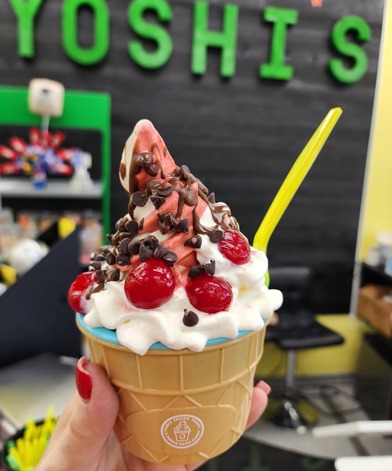 yoshis frozen yogurt ice cream shop loyalty cup Scottsbluff NE