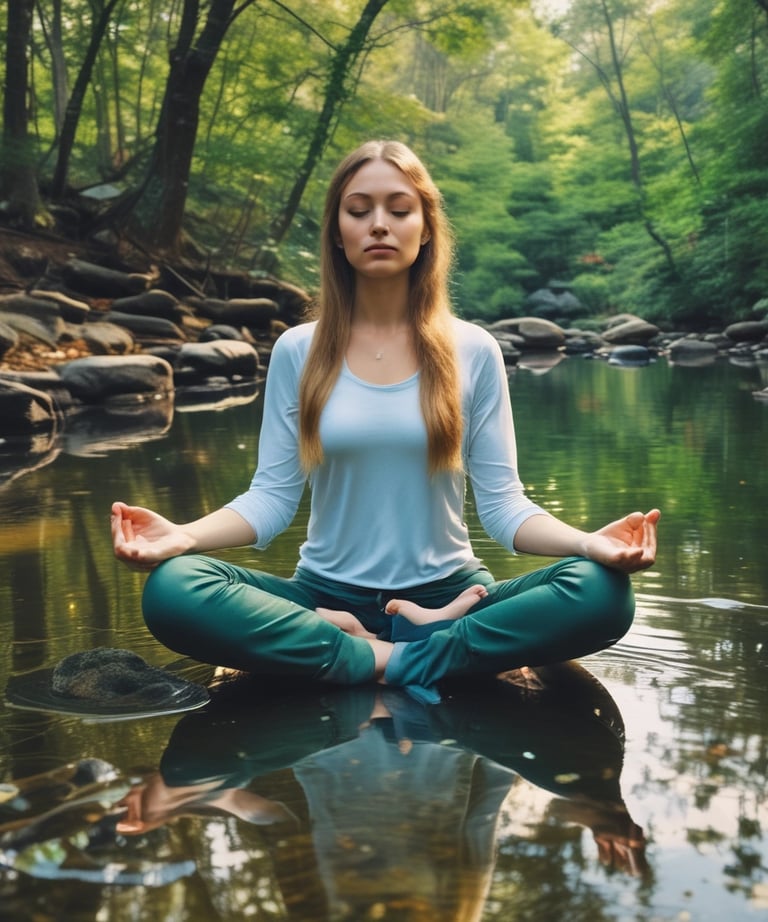 Hands gently holding a small bowl of water reflecting sunlight, symbolizing elemental balance.
