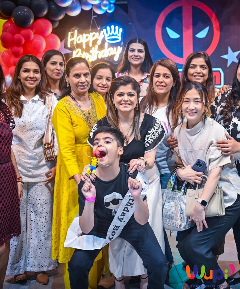 Family & Friends Family Gathering in Kids Birthday Celebration at Wupi Trampoline Park