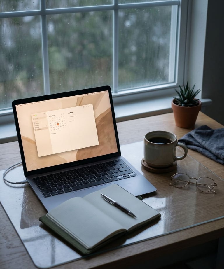 Writing in a notebook and planning digital income beyond client appointments