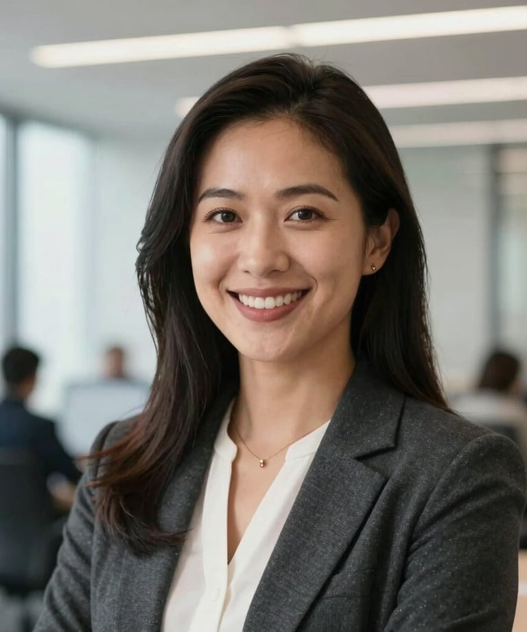 Professional headshot of a female technology lead in a modern North American office. She is smiling, wearing professional attire. Clean, bright background.