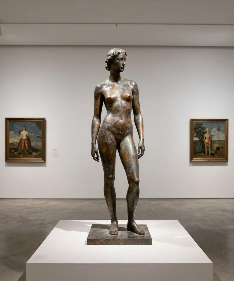 Close-up of an artist passionately painting a colorful canvas.