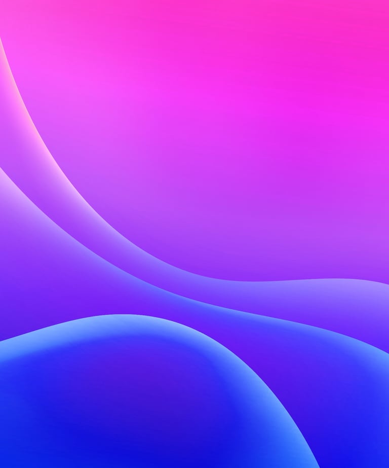 Undulating spheres in bisexual flag colors that resemble naked backsides