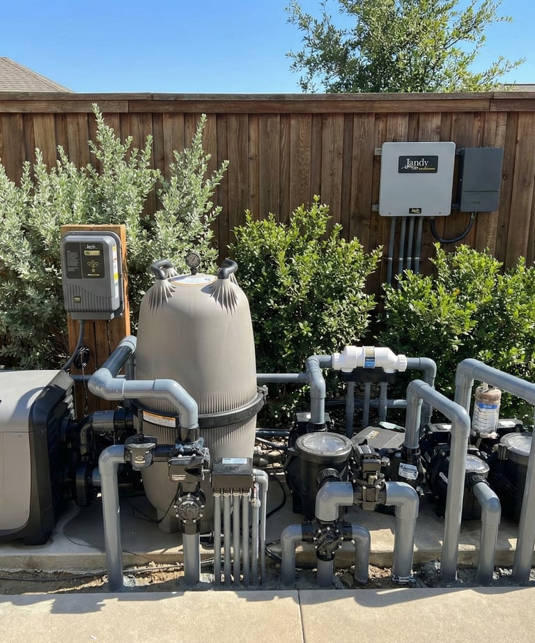 Swimming pool equipment pad in Round Rock Texas