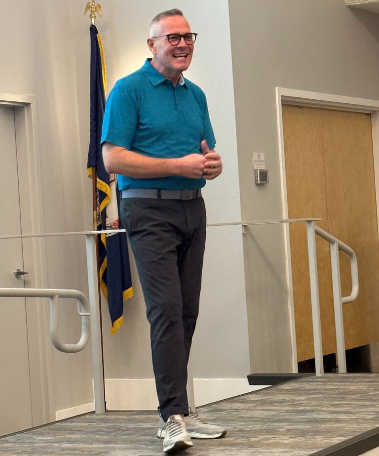 Doug Ward presenting at an industry conference