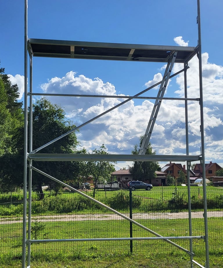 tērauda sastatnes stalažas 3x4.8m