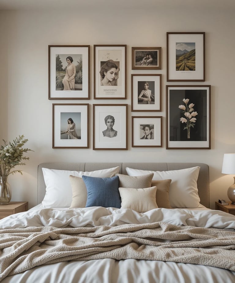 Wooden Floral Bathroom Wall Decor (Set of 4) Lightweight, Ready-to-Hang Framed Wall Art For Living R