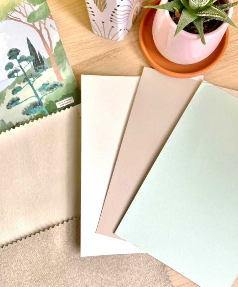 Choix des échantillons pour un projet de décoration d'intérieur 