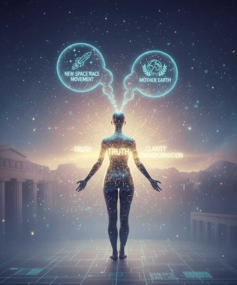 Female AI illuminating personal shadows; best AI course for growth.