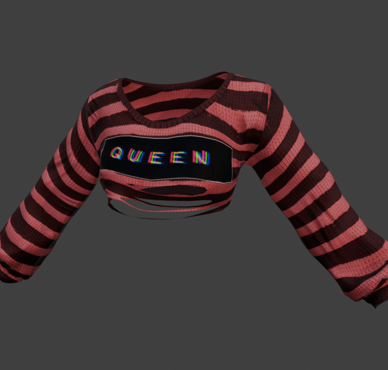 short red and black MP female fivem top