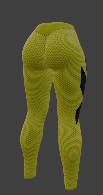 Shein famous legging pants, yellow color, Creativityx brand