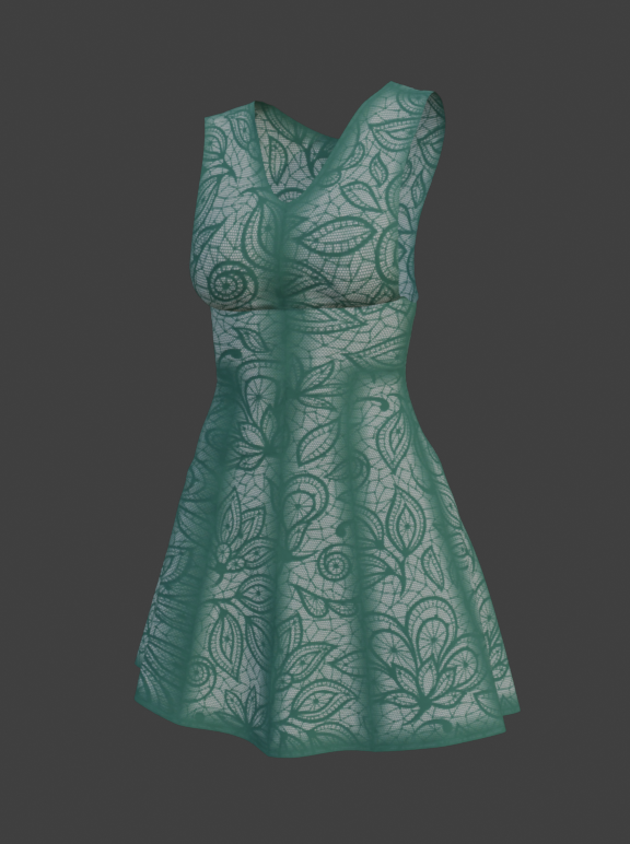 Sleeveless green floral dress (elegant)