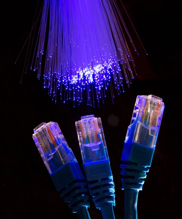 Data Cable Installation In Bedworth in the blue color lights