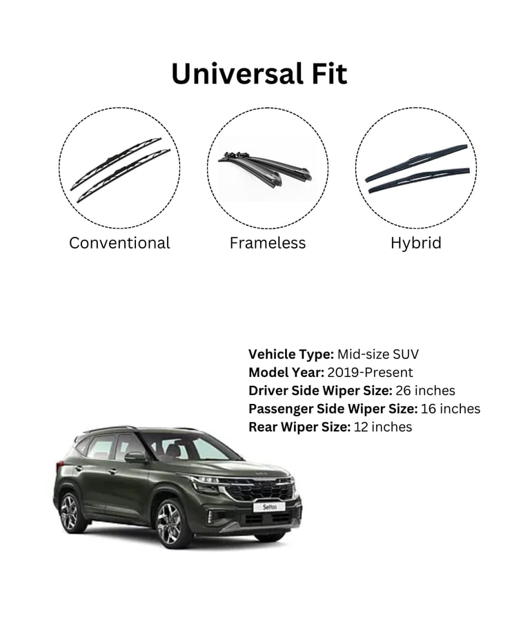 Installing new wiper blade on Kia Seltos SUV