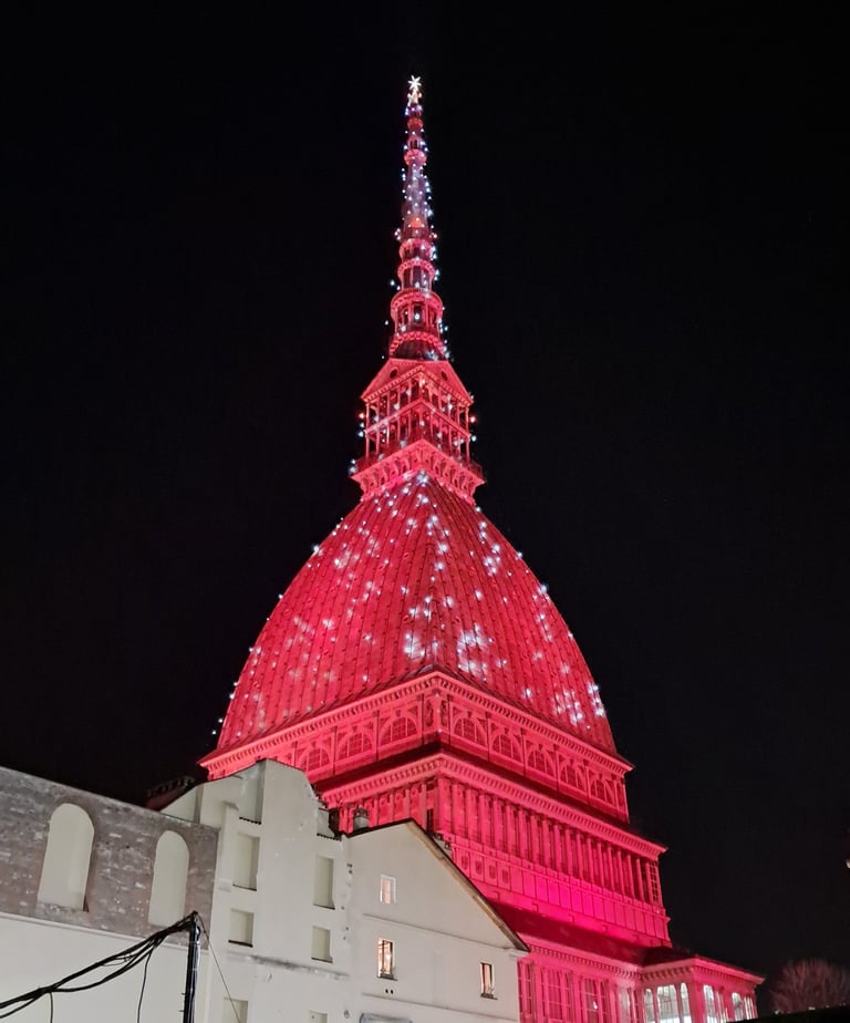 The Mole Antonelliana of Torino on Christmas Eve