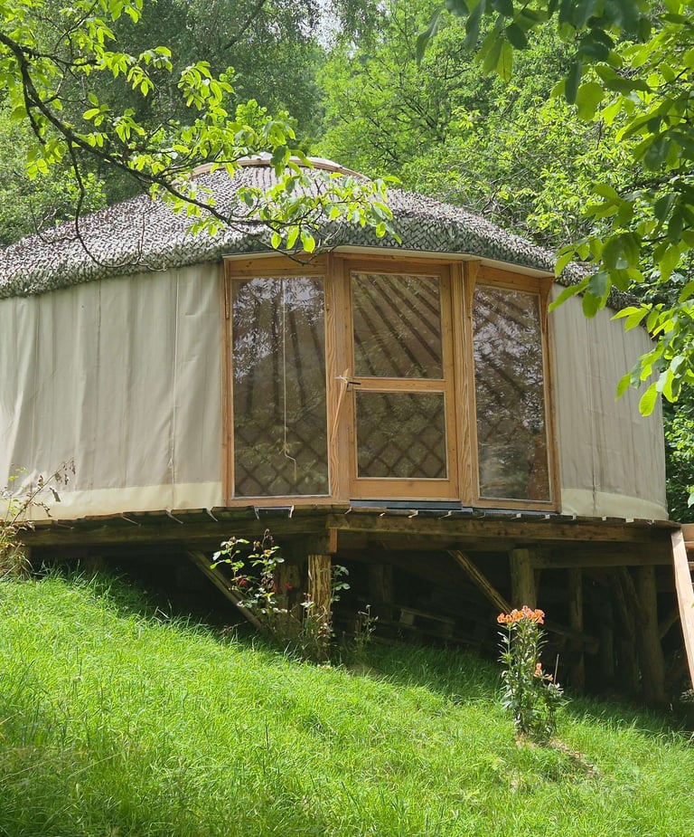 La yourte dans son cadre naturel