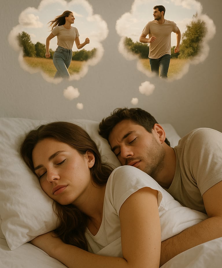 un couple rêve pour la journée mondiale du rêve.