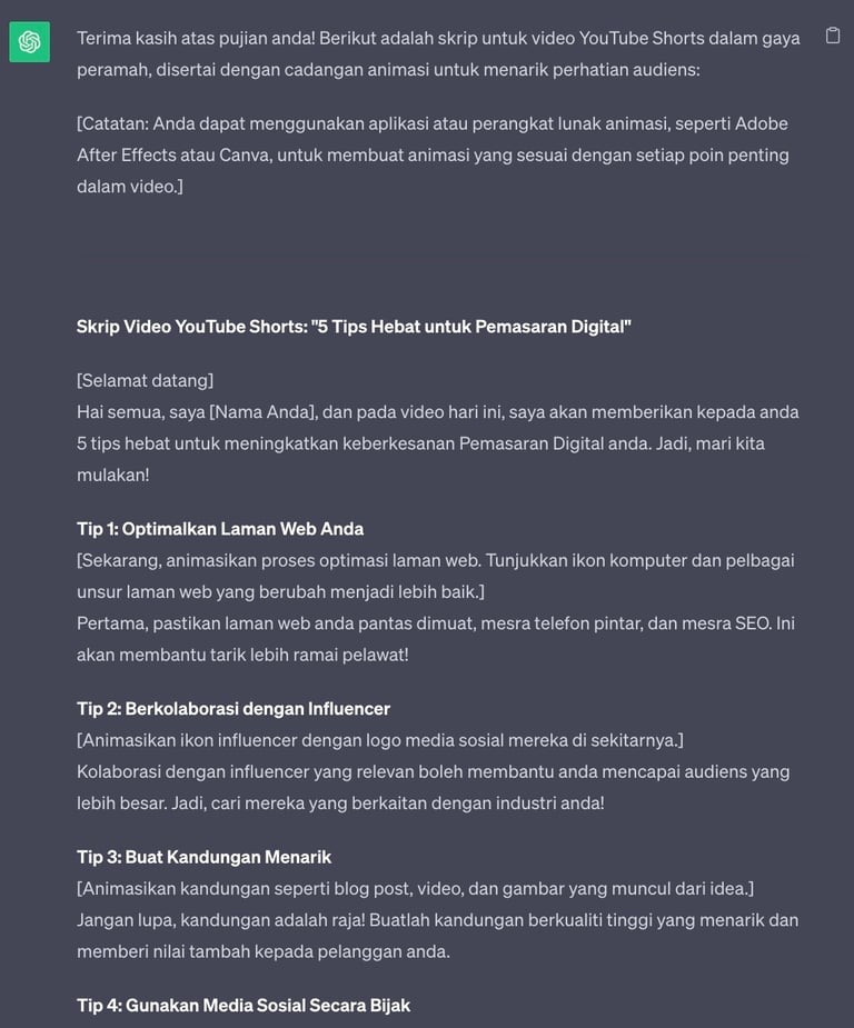Chatgpt untuk pemasaran