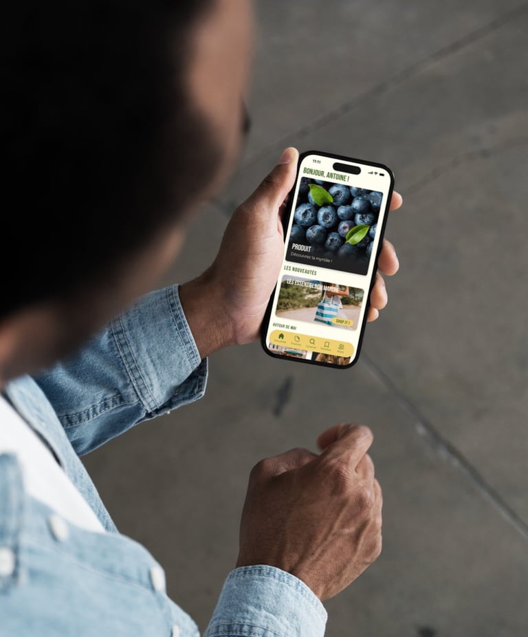 a man holding a cell phone phone in his hand