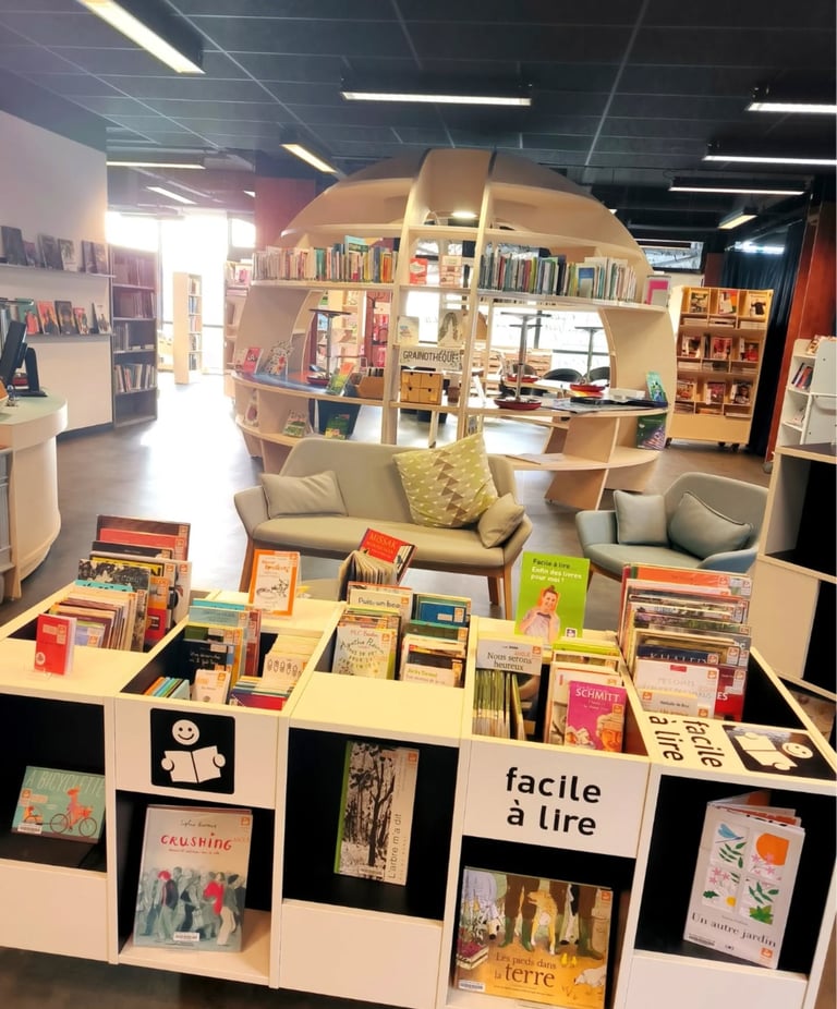 facile à lire espace bibliothèque Hérouville saint clair