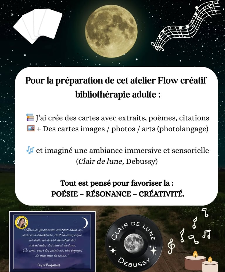 atelier bibliothérapie création cartes postales poétiques