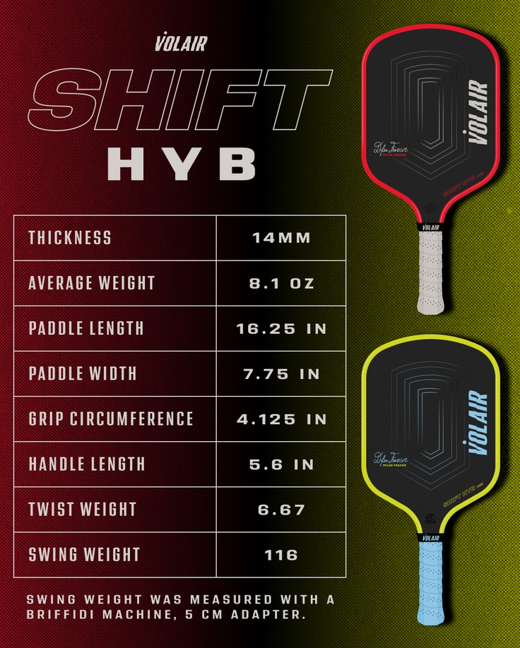 Click here to shop Dylan Frazier's Signature Volair Shift Hybrid paddle